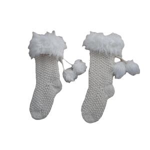 Lot of 2 Pottery Barn chunky knit Christmas stockings